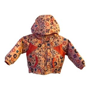 Columbia coat reversible zip up size 2 insulated jacket jacket winter with hood